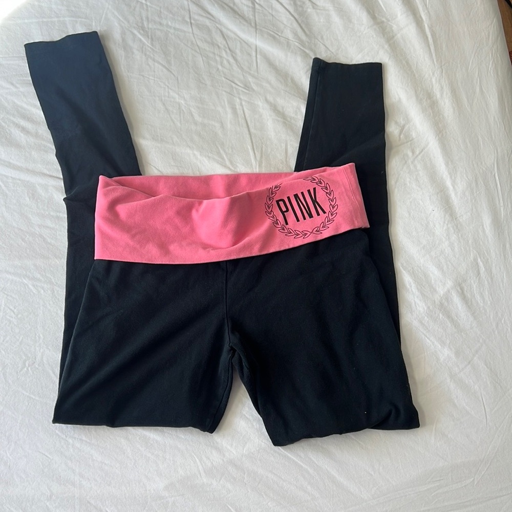 Y2k fold over PINK Victoria's Secret yoga leggings